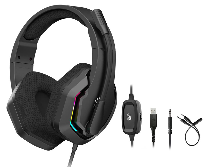 A4Tech gaming slušalice 3.5mm sa pletenim kablom 50mm (ZVU03149)