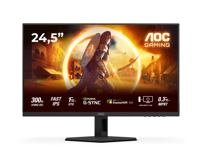 AOC AGON Gaming Monitor 24.5 inča FHD Fast IPS 310Hz, G-Sync Compatible, HDR 400 - PC monitori