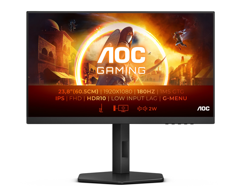 AOC Gaming Monitor 23.8 inča FHD IPS 180Hz, G-Sync, 0.5ms, 130% sRGB, Ergonomski - PC monitori
