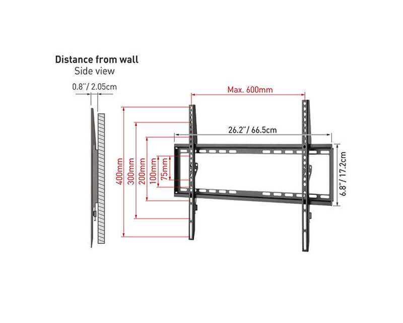 BARKAN E407 Zidni Nosač TV do 90