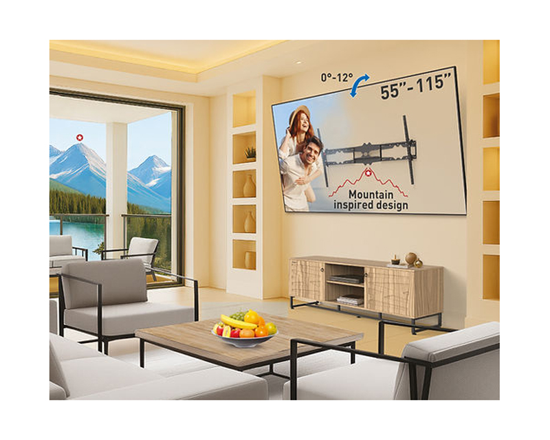 BARKAN Tilt Zidni Nosač za TV od 55 do 100 inča, Nosivost 120kg - Nosači za TV