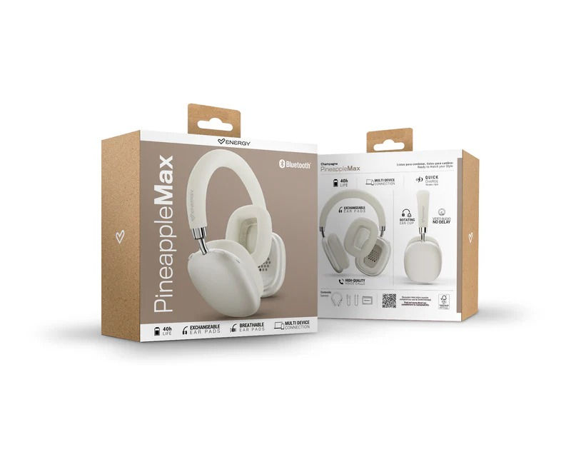 Bežične Bluetooth slušalice preko ušiju za muziku krem - Slušalice