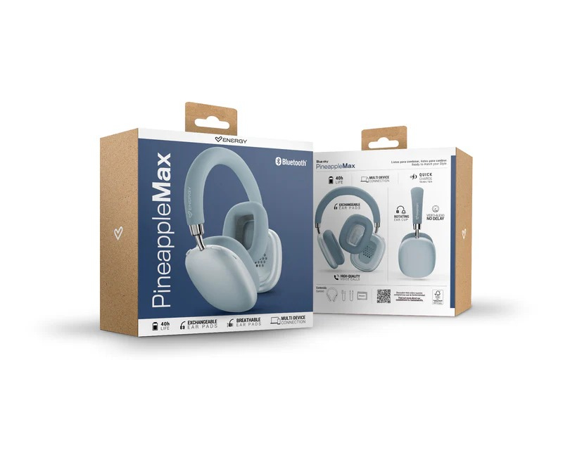Bežične Bluetooth slušalice preko ušiju za muziku plave - Slušalice