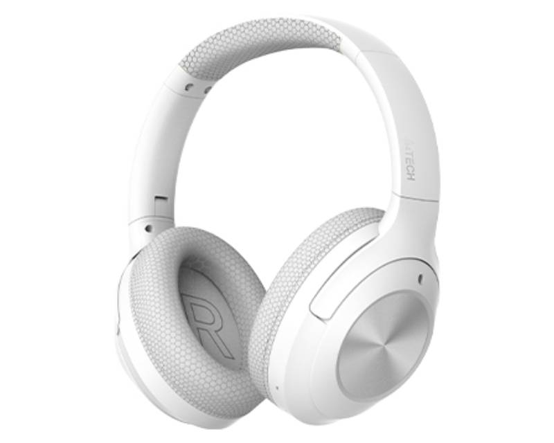 Bežične Bluetooth slušalice preko ušiju sklopive sa 40 sati baterije bele - Slušalice