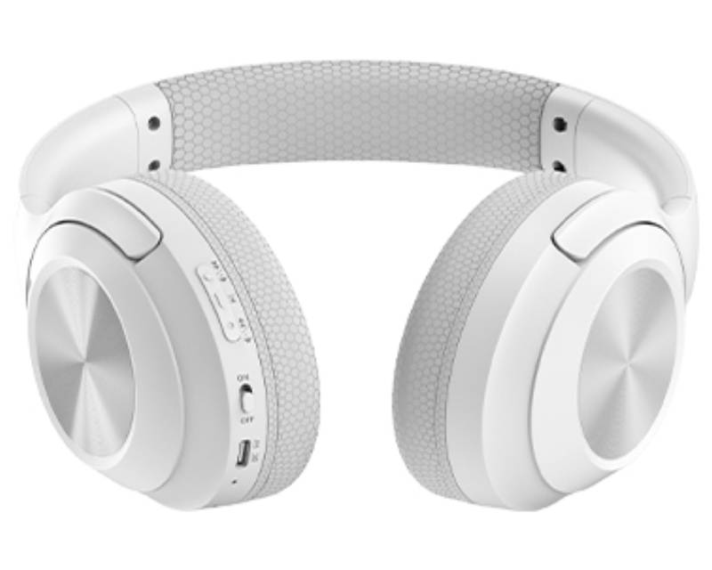 Bežične Bluetooth slušalice preko ušiju sklopive sa 40 sati baterije bele - Slušalice
