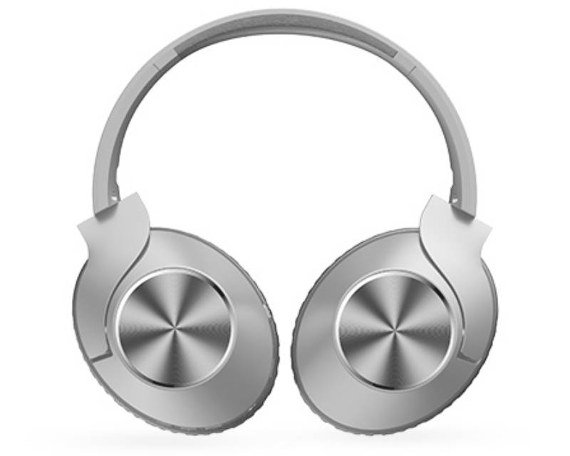 Bežične Bluetooth slušalice preko ušiju sklopive sa AUX kablom sivo bele - Slušalice
