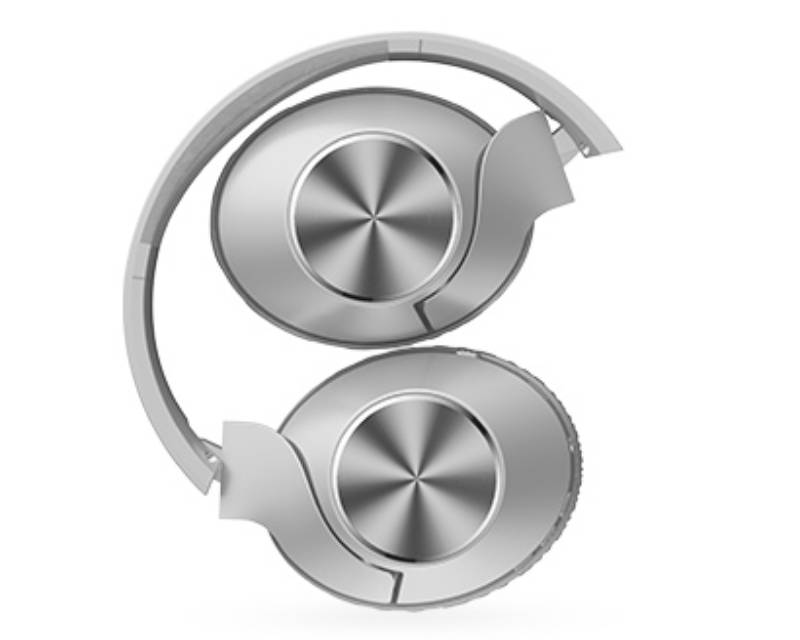 Bežične Bluetooth slušalice preko ušiju sklopive sa AUX kablom sivo bele - Slušalice