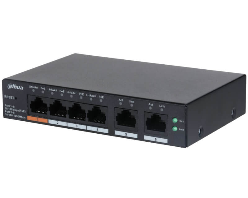 DAHUA CS4006-4ET-60 6-Port Cloud 4-Port PoE - Ethernet PoE svičevi