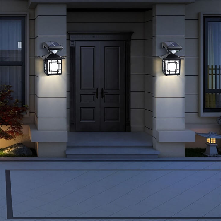 Fenjer solarna lampa sa senzorom pokreta - Led spoljna rasveta