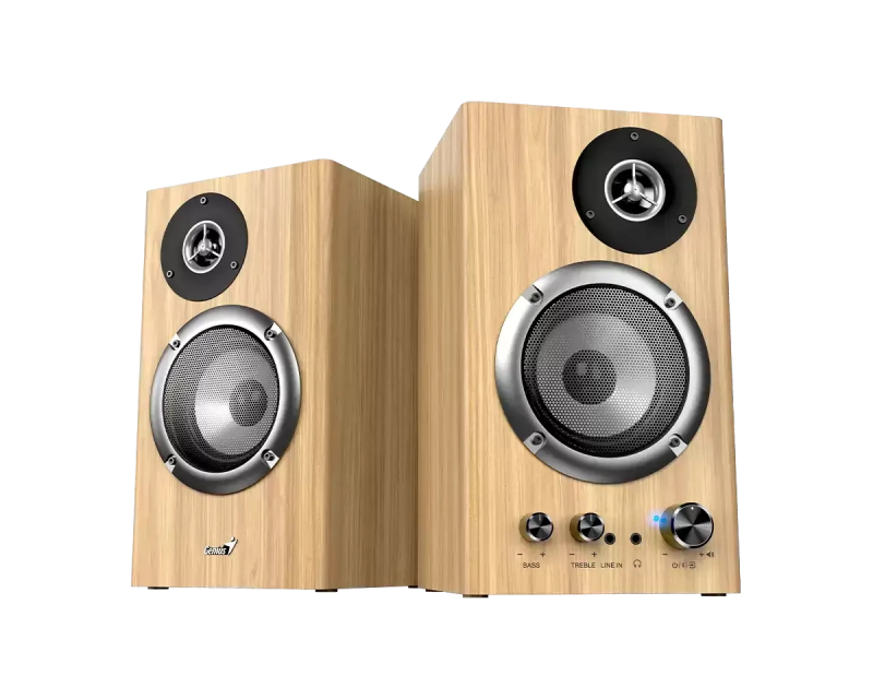 GENIUS Bluetooth zvučnik 2.0, drveno kućište, woofer 4 inča - Zvučnici