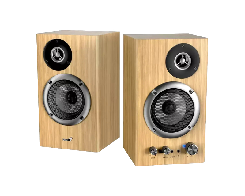 GENIUS Bluetooth zvučnik 2.0, drveno kućište, woofer 4 inča - Zvučnici