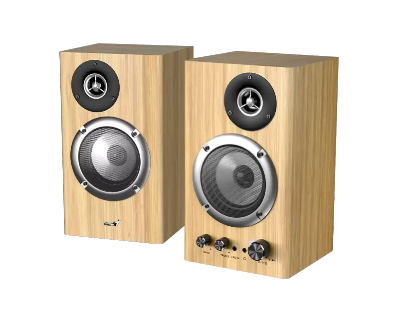 GENIUS Bluetooth zvučnik 2.0, drveno kućište, woofer 4 inča - Zvučnici