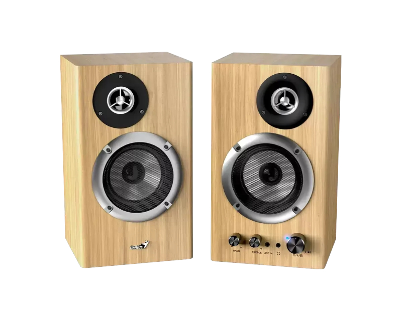 GENIUS Bluetooth zvučnik 2.0, drveno kućište, woofer 4 inča - Zvučnici