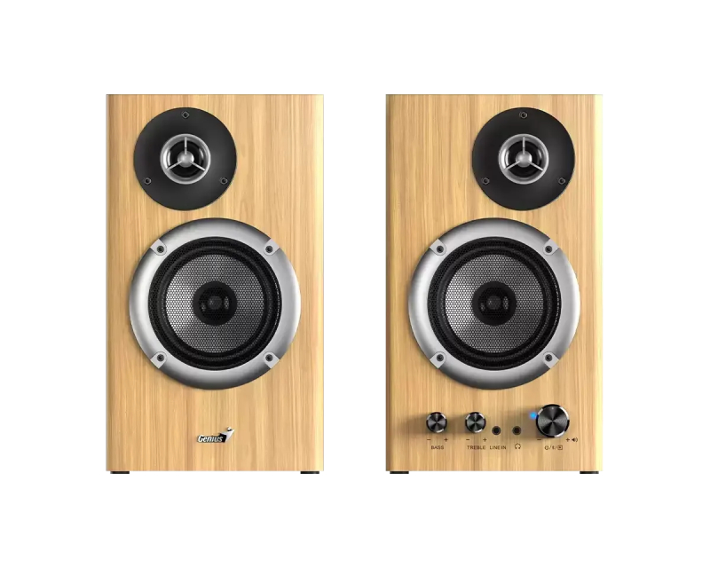 GENIUS Bluetooth zvučnik 2.0, drveno kućište, woofer 4 inča - Zvučnici