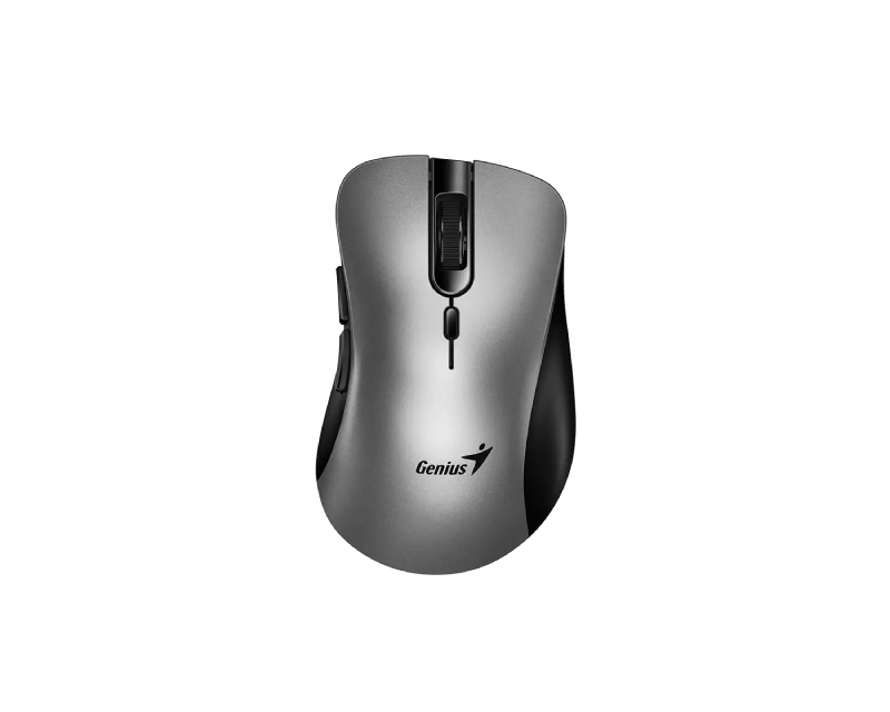 Genius Bežični Miš 1600 DPI, 6 Tastera, Voice Typing i Copilot, Tihi, Srebrno Crni - Miševi i tastature