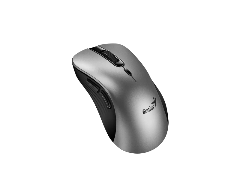 Genius Bežični Miš 1600 DPI, 6 Tastera, Voice Typing i Copilot, Tihi, Srebrno Crni - Miševi i tastature