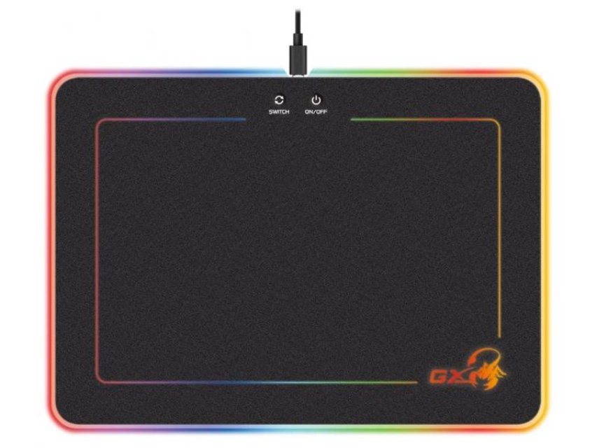 Genius Podloga za Miš 350 x 250 mm, Tkanina i Guma, Crna, 5.5 mm Debela - Miševi i tastature