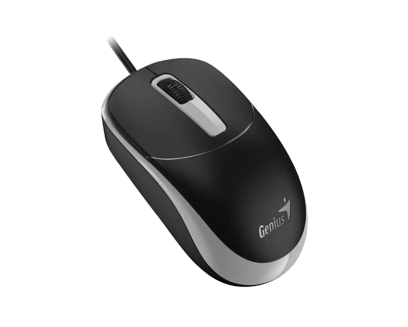 Genius Žični Miš 1200 DPI, 3 Tastera, USB, Ambidekstrnski, Crno Sivi - Miševi i tastature