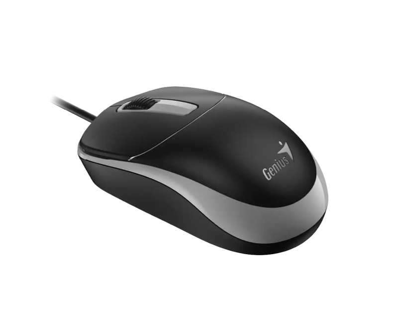 Genius Žični Miš USB-C, 1200 DPI, 3 Tastera, Ambidekstrnski, Crno Sivi - Miševi i tastature