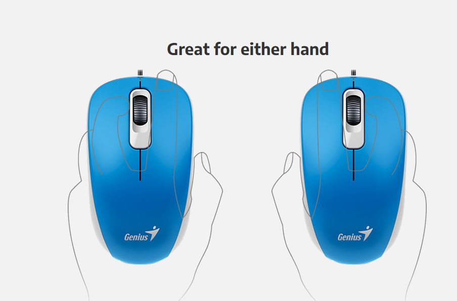 Genius Žični Optički Miš 1000 DPI, USB, Ambidekstrnski, Beli, 85 g - Miševi i tastature