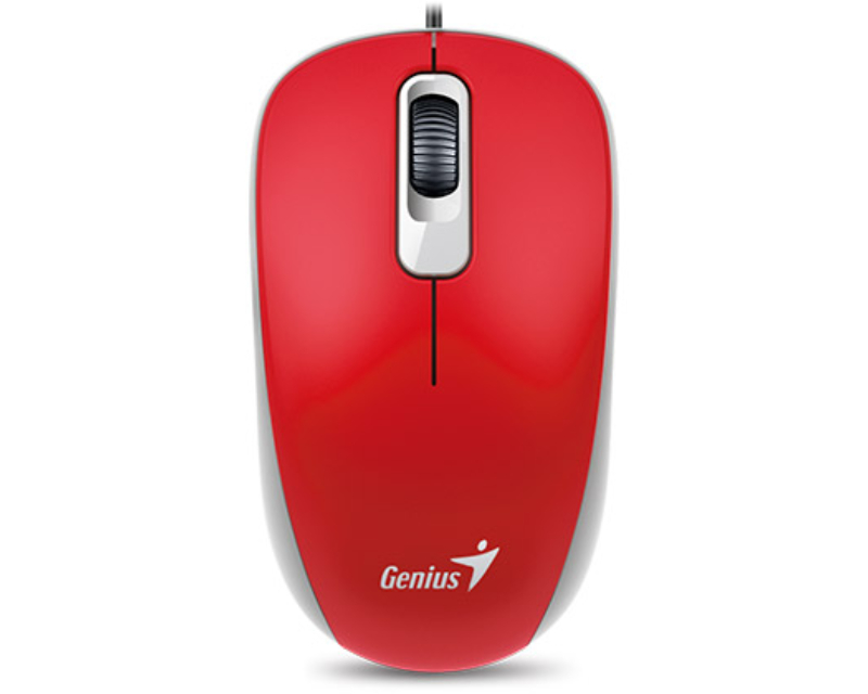 Genius Žični Optički Miš 1000 DPI, USB, Ambidekstrnski, Crveni, 86 g - Miševi i tastature