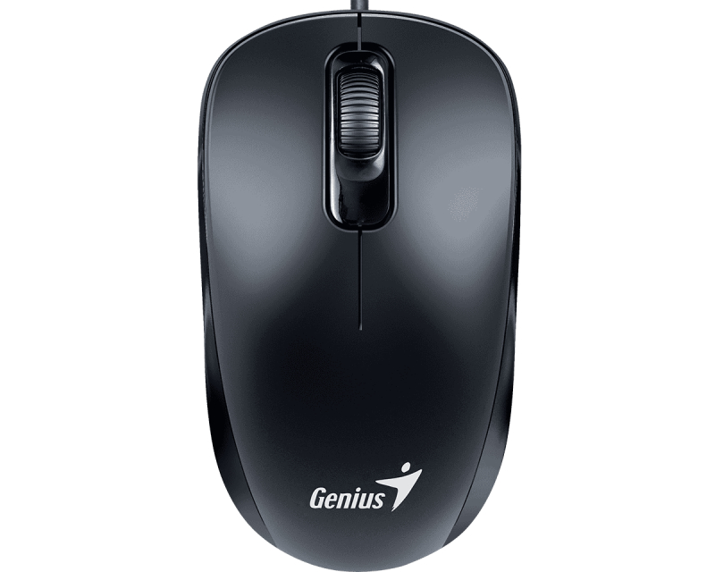 Genius Žični Optički Miš USB Tip C, 1200 DPI, Ambidekstrnski, Crni, 85 g - Miševi i tastature