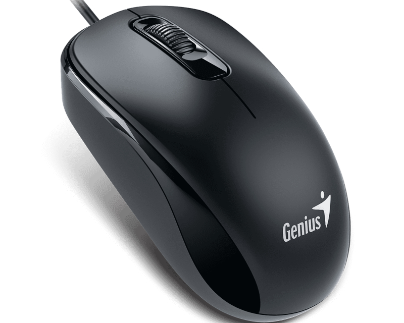Genius Žični Optički Miš USB Tip C, 1200 DPI, Ambidekstrnski, Crni, 85 g - Miševi i tastature