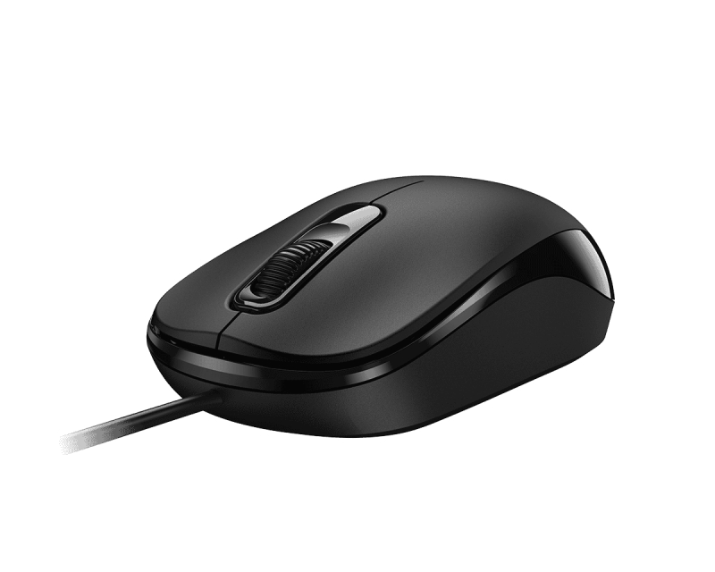 Genius Žični Optički Miš USB Tip C, 1200 DPI, Ambidekstrnski, Crni, 85 g - Miševi i tastature