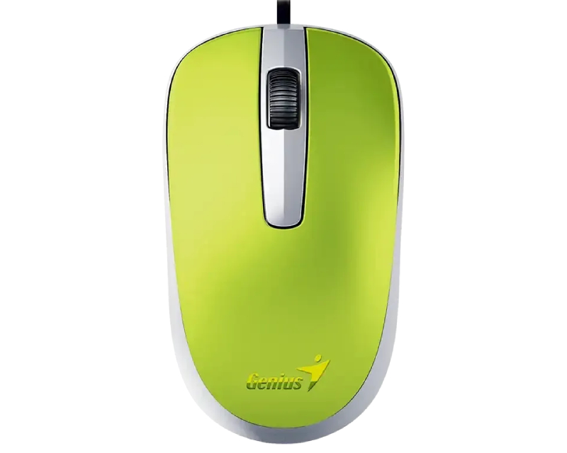 Genius Žični Optički Miš USB, Win/Mac Kompatibilan, Ambidekstrnski, Zeleni, 85 g - Miševi i tastature