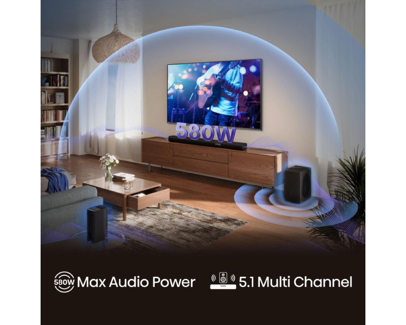 HISENSE 5.1 soundbar 380W, Dolby Atmos, bežični subwoofer - Zvučnici