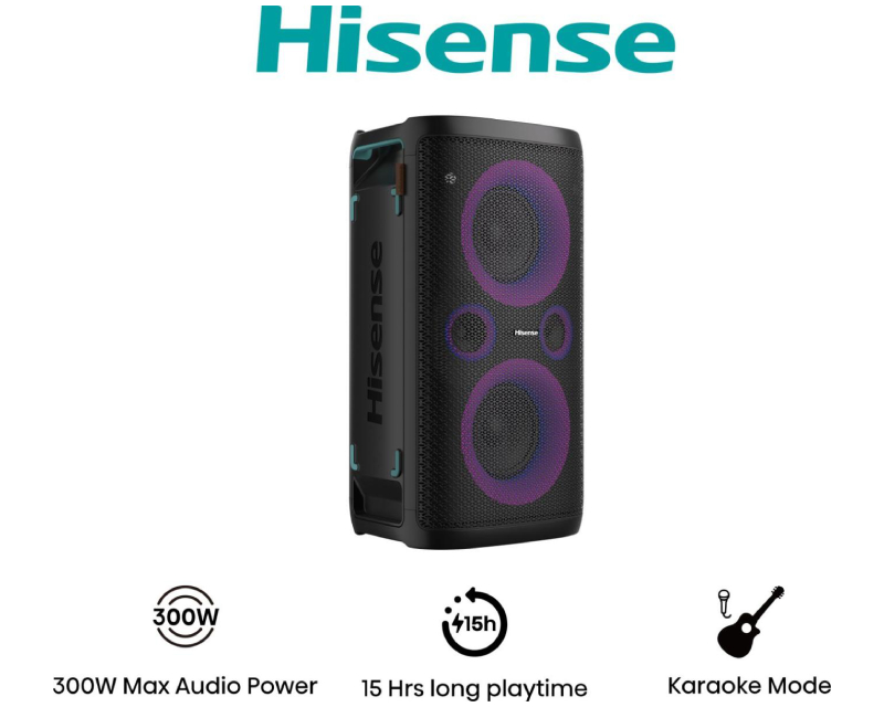 HISENSE party Bluetooth zvučnik, karaoke, 7650mAh, DJ efekti - Zvučnici