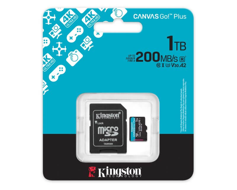 Kingston microSDXC 1TB Canvas Go Plus 200MB/s A2 U3 - Memorijske kartice