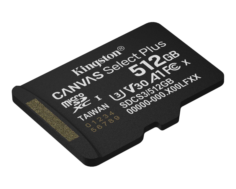 Kingston microSDXC 512GB 150MB/s UHS-I U3 V30 A1 - Memorijske kartice