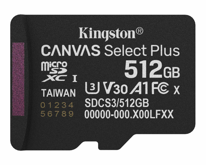 Kingston microSDXC 512GB 150MB/s UHS-I U3 V30 A1 - Memorijske kartice