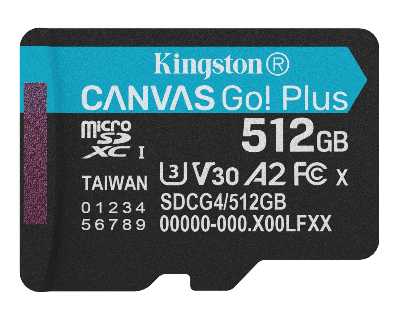 Kingston microSDXC 512GB 200MB/s UHS-I U3 V30 A2 - Memorijske kartice