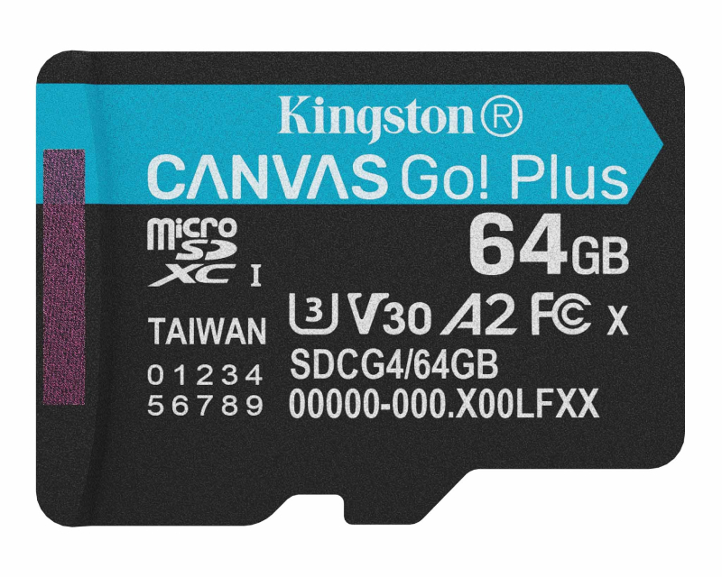 Kingston microSDXC 64GB 200MB/s UHS-I U3 V30 A2 - Memorijske kartice