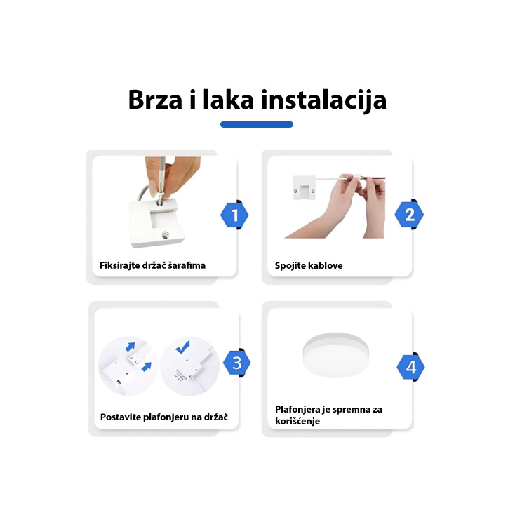 LED plafonjera 24W dnevno svetlo okrugla - Led plafonjere