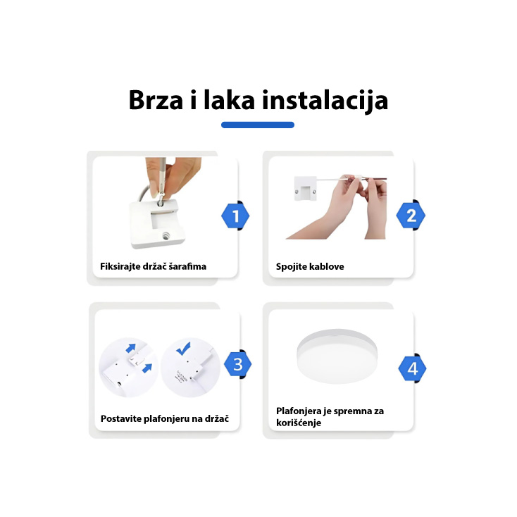 LED plafonjera 36W hladno bela okrugla - Led plafonjere