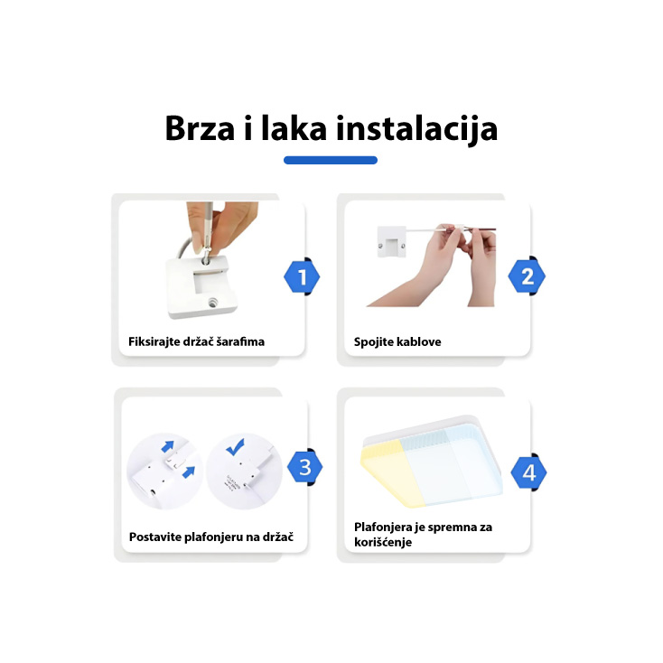 LED plafonjera 36W promenljiva boja svetla kocka - Led plafonjere