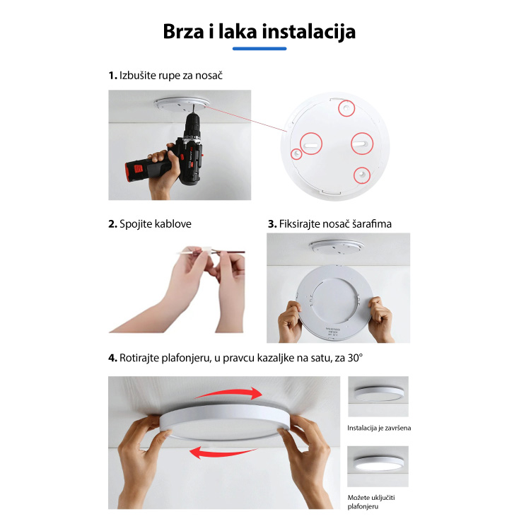 LED plafonjera 38W dnevno svetlo - Led plafonjere