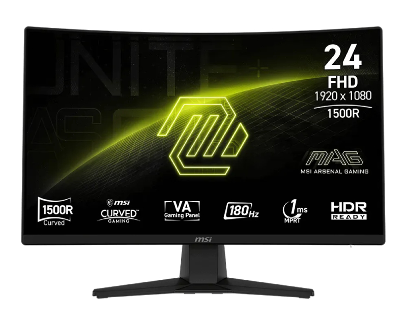 MSI Gaming Zakrivljeni Monitor 23.6 inča Full HD VA 180Hz, 1ms, Adaptive Sync - PC monitori