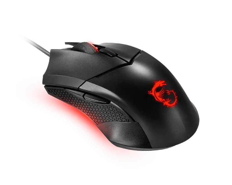 MSI Gaming Žični Miš 3200 DPI, PixArt PAW 3519, 6 Tastera, Crveno RGB, 92 g - Miševi i tastature