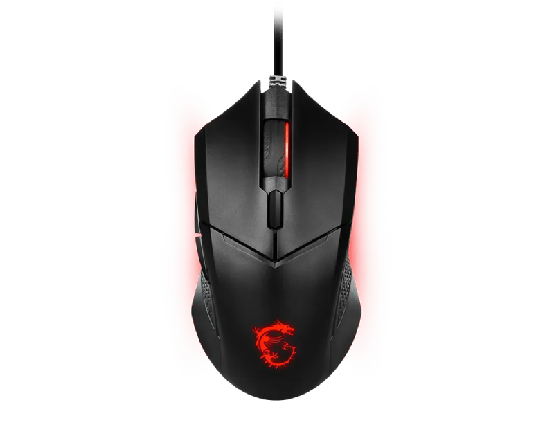 MSI Gaming Žični Miš 3200 DPI, PixArt PAW 3519, 6 Tastera, Crveno RGB, 92 g - Miševi i tastature