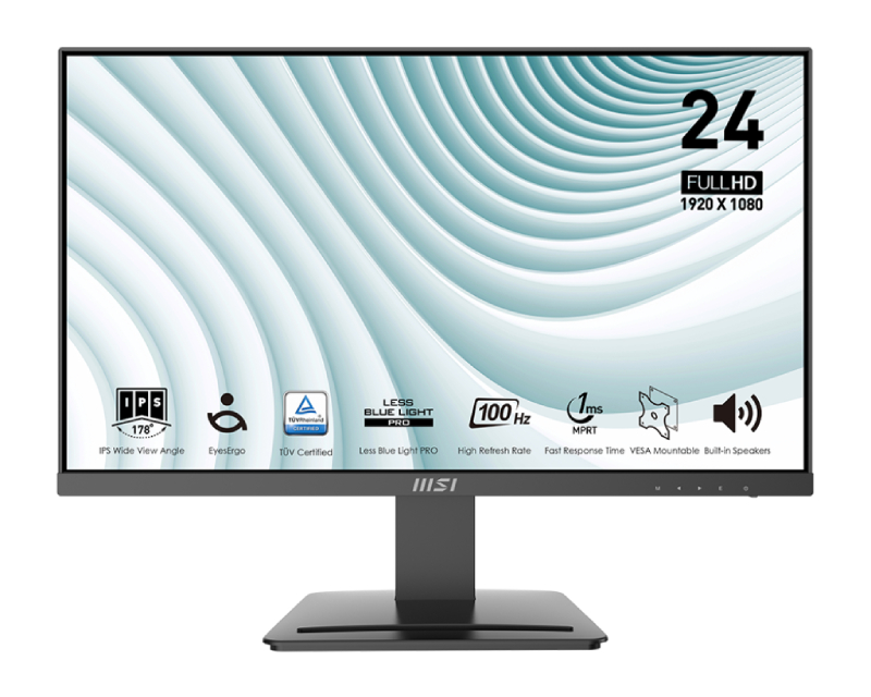 MSI Monitor 23.8 inča Full HD IPS 100Hz, 119% sRGB, 1ms, EyesErgo - PC monitori