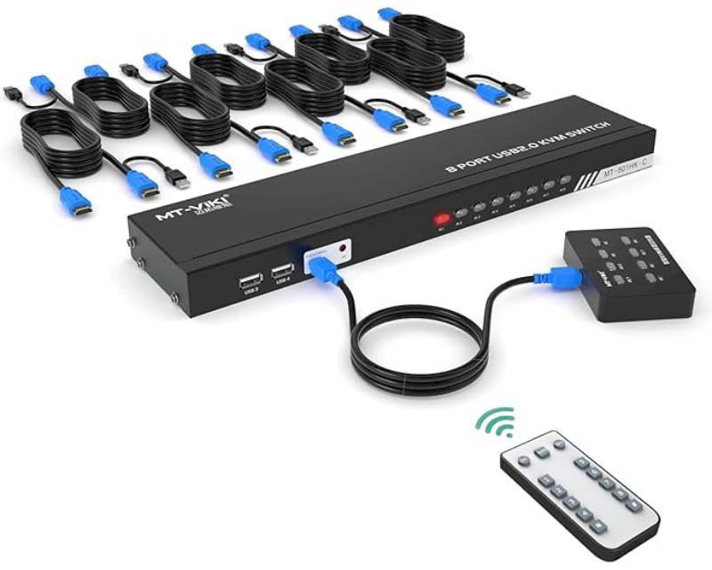 MT-Viki HDMI KVM Switch 8-port - Ethernet svičevi