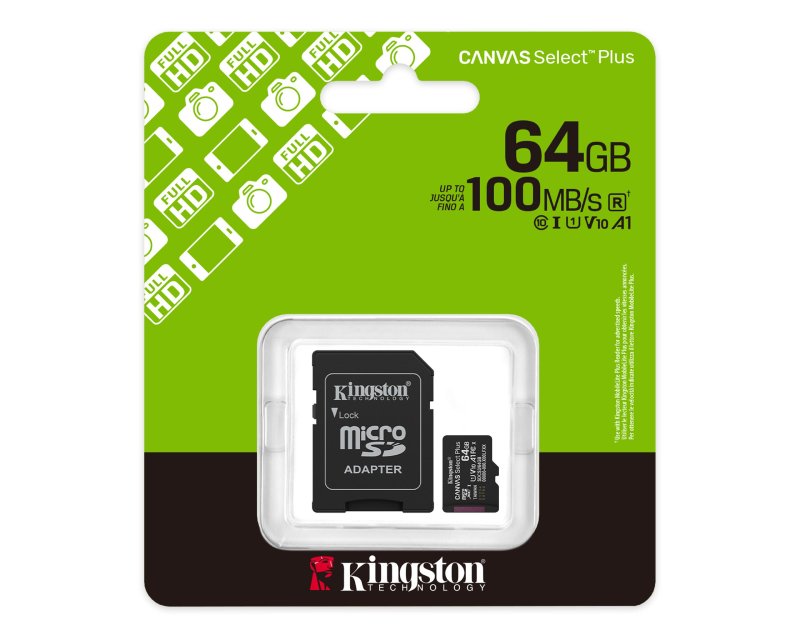 Memorijska kartica U1 V10 SDXC 64GB Canvas Kingston - Memorijske kartice