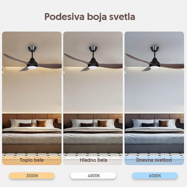 Plafonski ventilator Prosto sa LED svetlom 132cm - Plafonski ventilatori