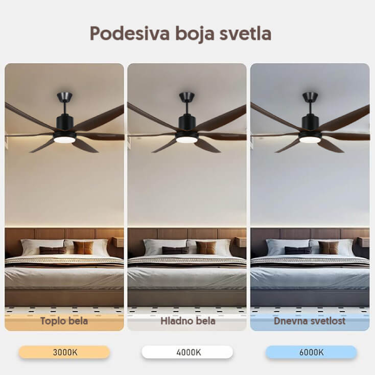 Plafonski ventilator sa LED svetlom 167cm PROSTO - Plafonski ventilatori