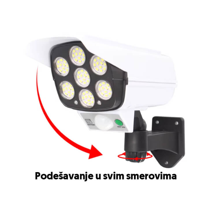 Solarna LED lampa oblik kamere sa PIR senzorom - Led spoljna rasveta
