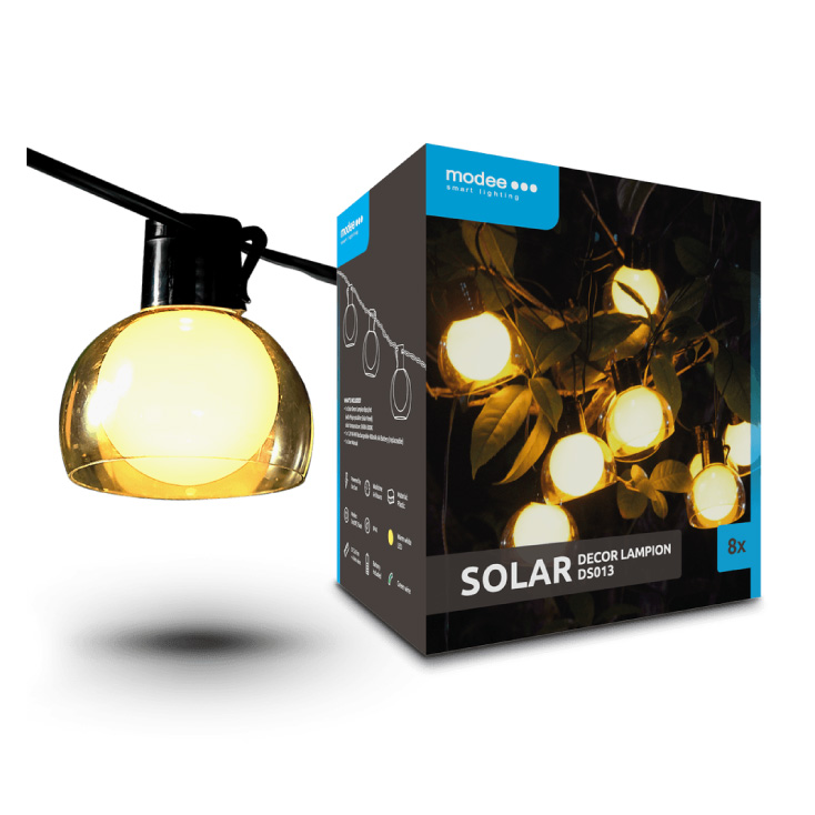 Solarni LED niz 4.4 m, 8 lampiona - Dekorativna rasveta